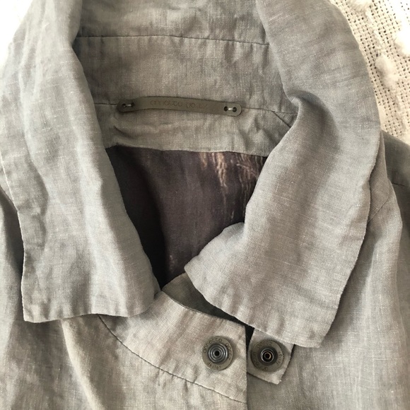 Annette Görtz oversized gray linen trench jacket - Picture 7 of 8